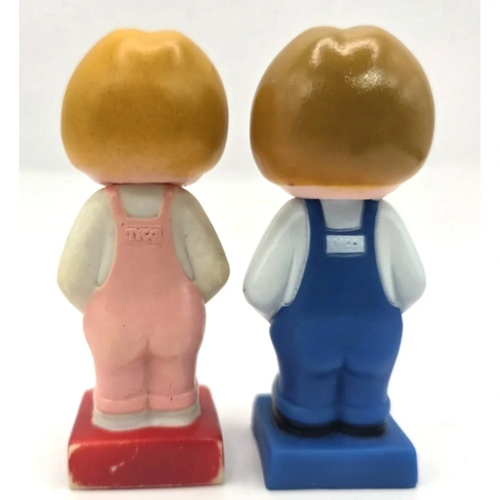 Vintage Tyco Super Blocks Preschool People‎ Figures Boy & Girl 3.5